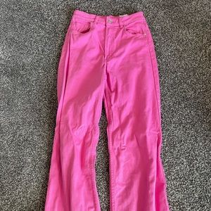Pink wide leg pants